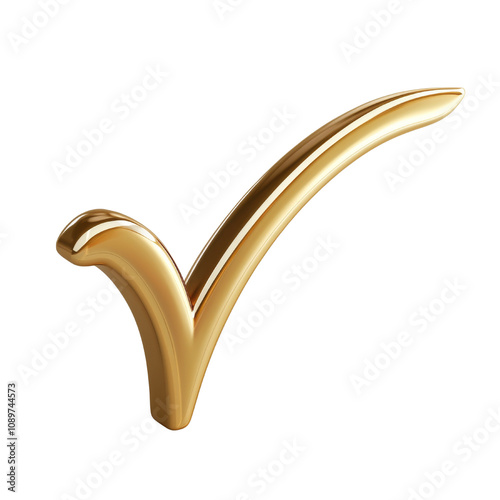Golden Check Mark Symbol