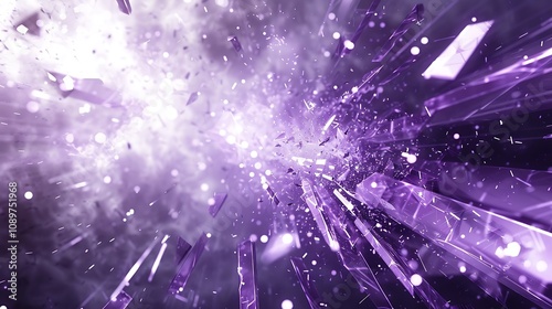 A dynamic clash of purple and white lights