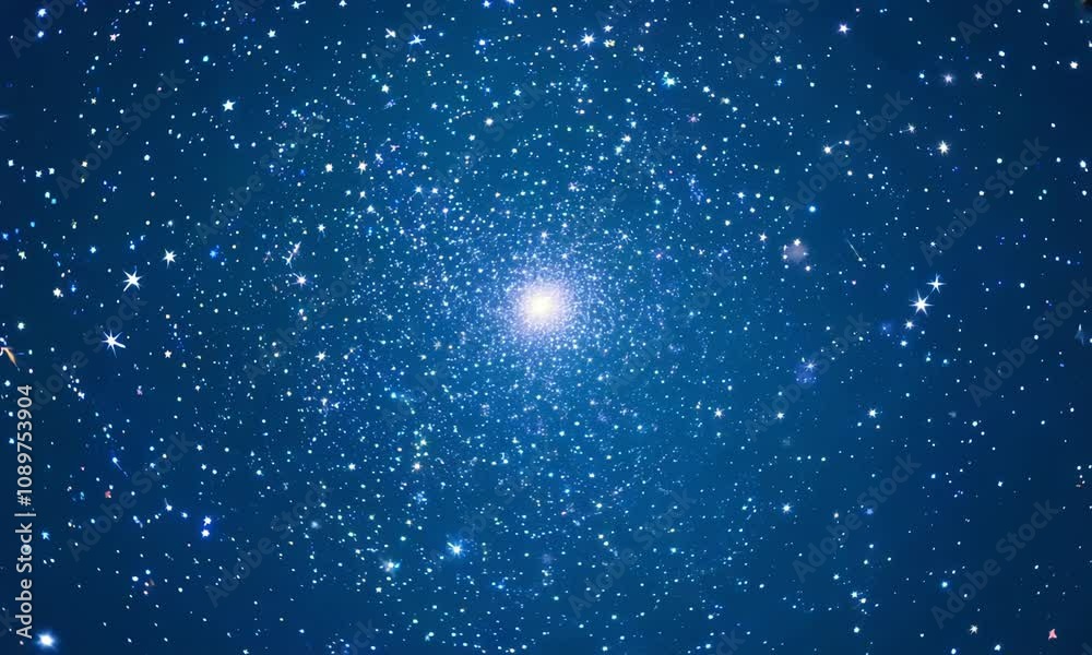 Cosmic explosion: expanding galaxy illuminates the universe with radiant star clusters