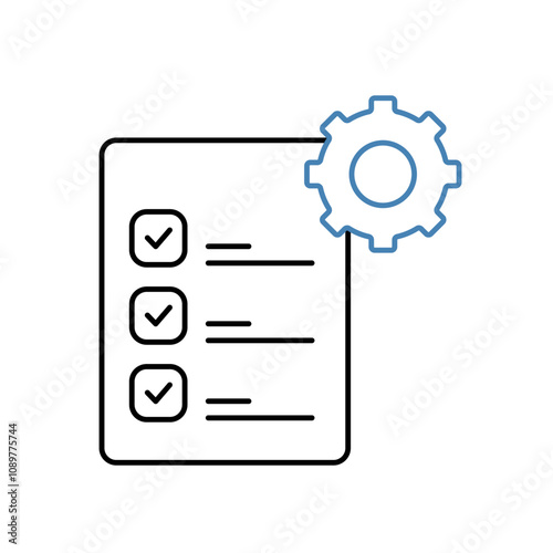 task concept line icon. Simple element illustration. task concept outline symbol design.