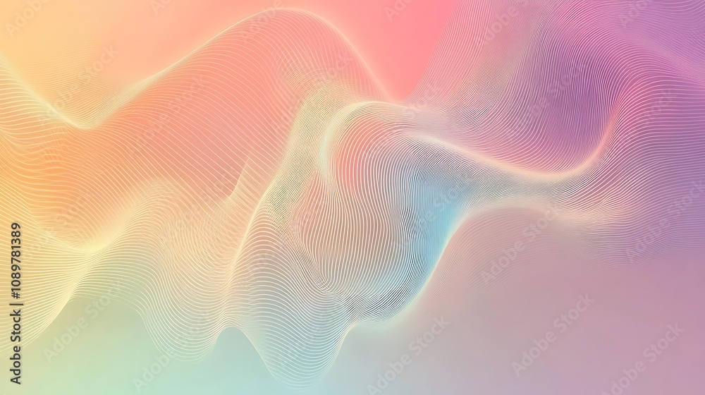 Fototapeta premium Minimalist abstract gradient background with intersecting lines
