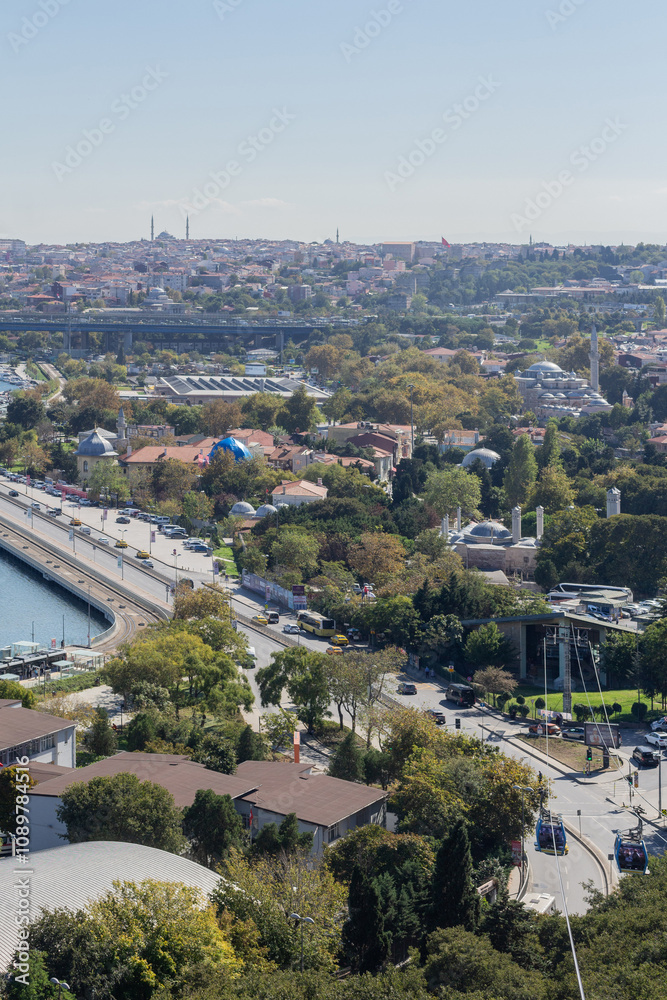 Obraz premium Istanbul is one of the most beautiful metropolises in the world. The magnificent beauties of the Bosphorus and the Golden Horn connecting the Asian and European continents.