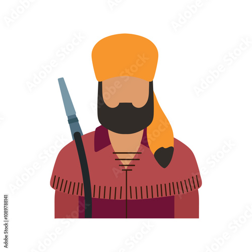 Trapper icon clipart avatar logotype isolated illustration