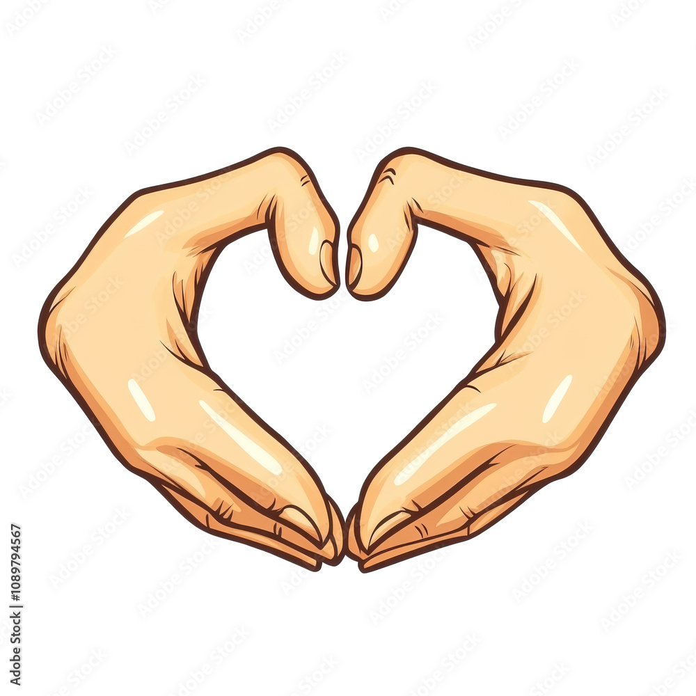 Obraz premium Hands creating a heart shape in a warm setting