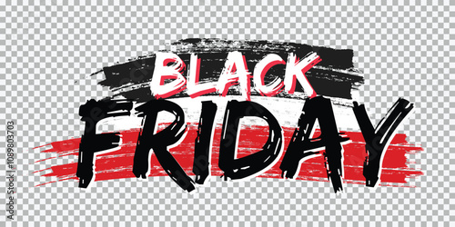 Dynamic Black Friday Promotion Brushstroke Style Design