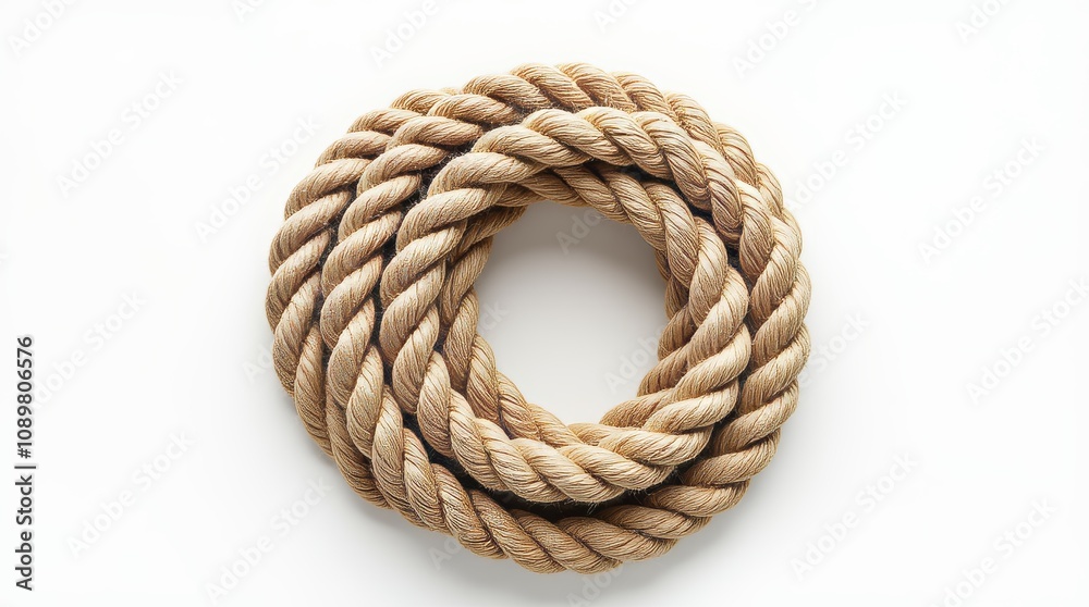 Obraz premium Coiled Hemp Rope