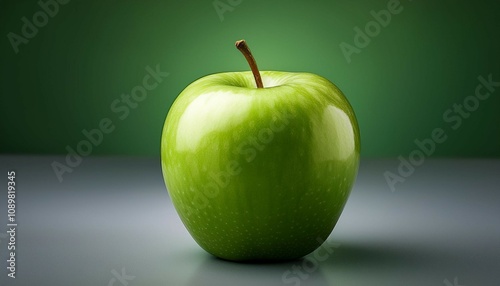 a greenapple on an empty background photo