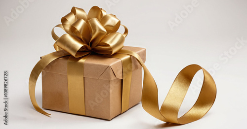Christmas gift wrapped in b...
