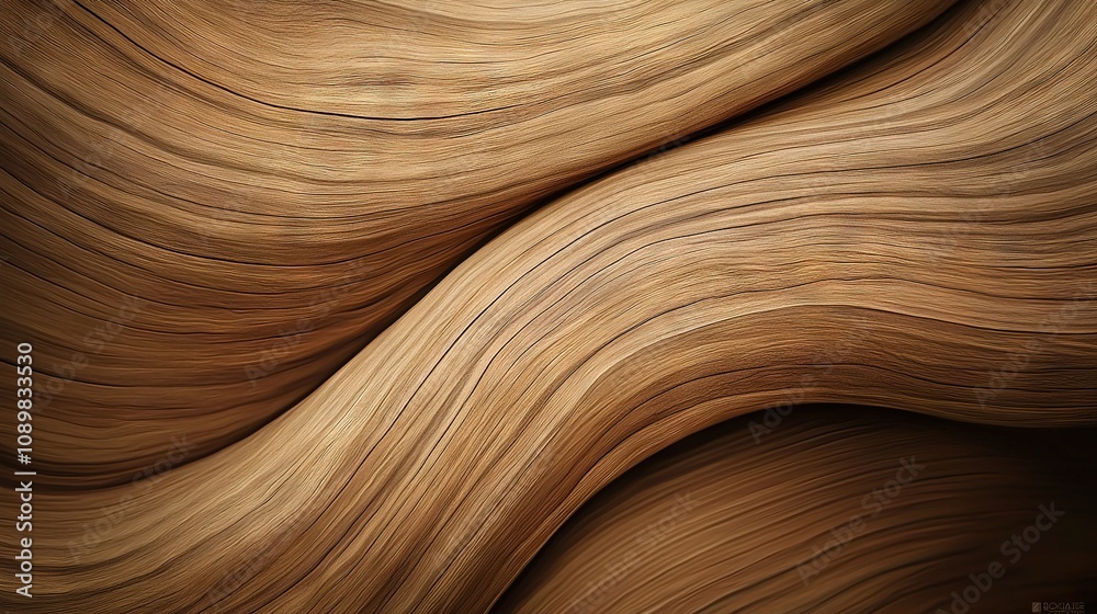 Obraz premium A close-up view of wavy hair with a mix of light brown and blonde hair