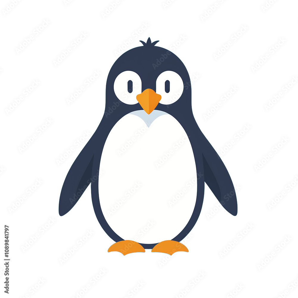 Obraz premium simple minimalist penguin vector illustration isolated