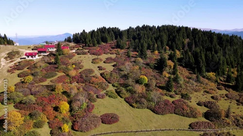 Autumn view on the plateau of the Black Sea region in Turkey