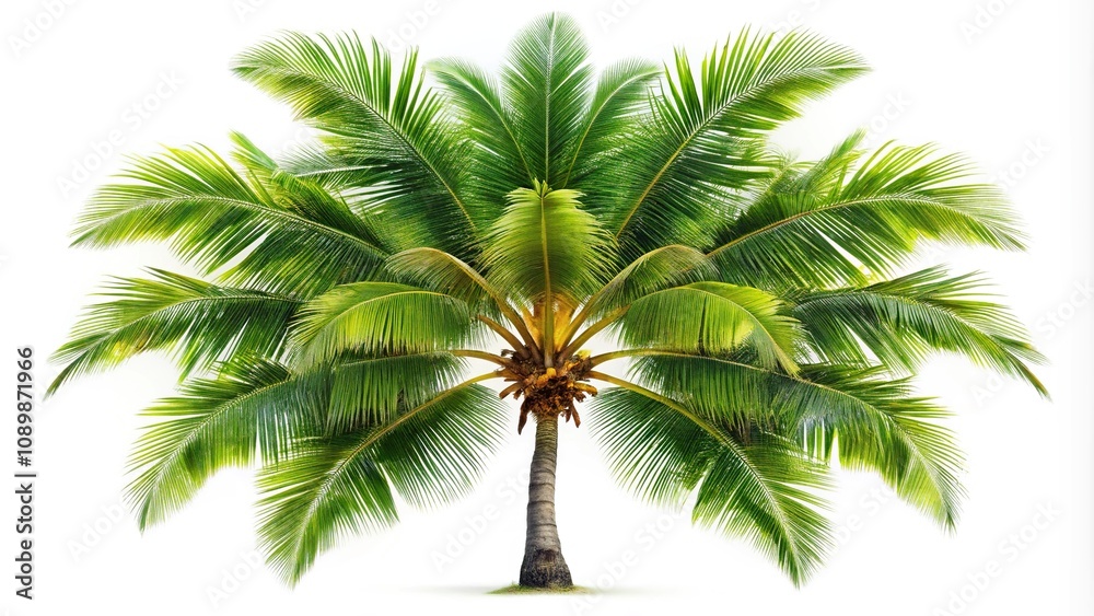 Obraz premium Coconut tree isolated on white background