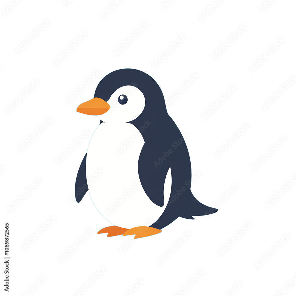 Obraz premium simple minimalist penguin vector illustration isolated