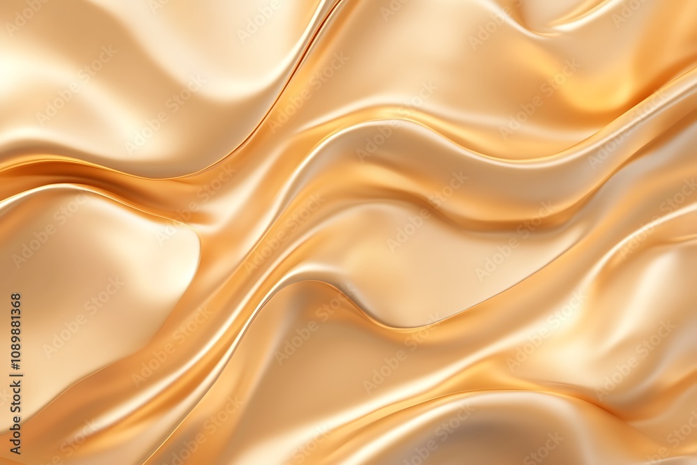 Obraz premium Light gold gradient background with reflective texture