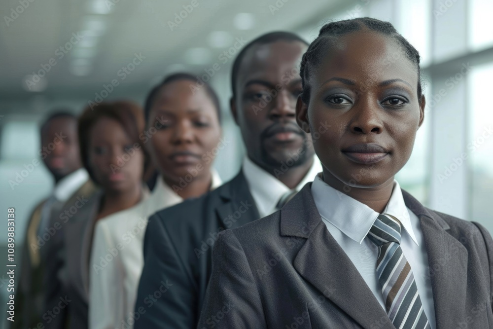 Fototapeta premium Group of afro american business people