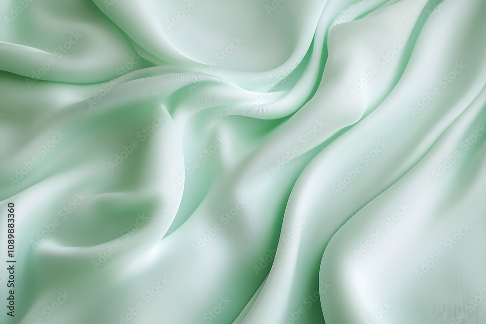 Obraz premium Gentle mint-colored background with smooth gradients