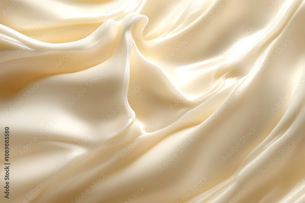 Obraz premium Soft cream gradient background with a subtle shine