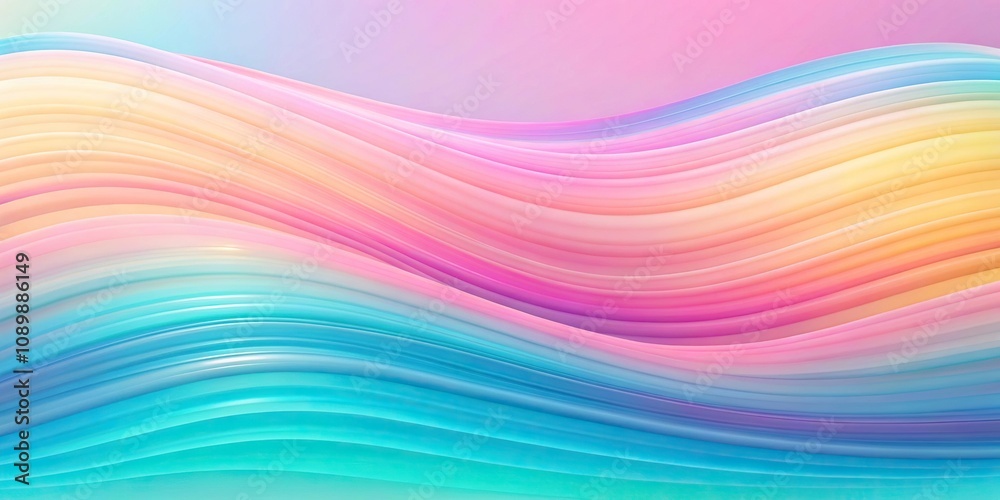 Obraz premium colorful pastel waves background