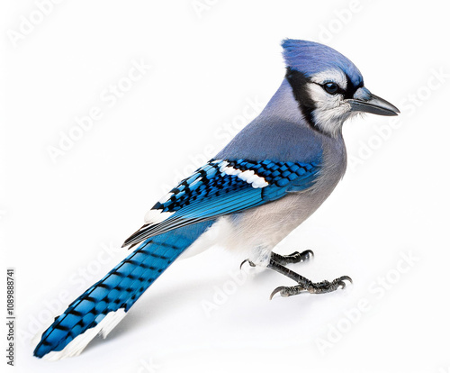 blue jay isolated on white background