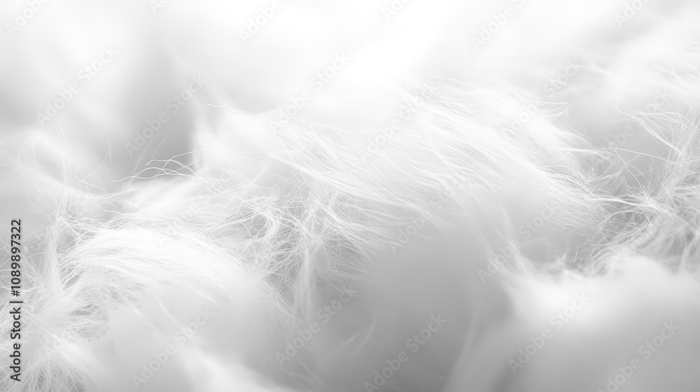 Fototapeta premium Close-up of soft white fur, abstract background texture.
