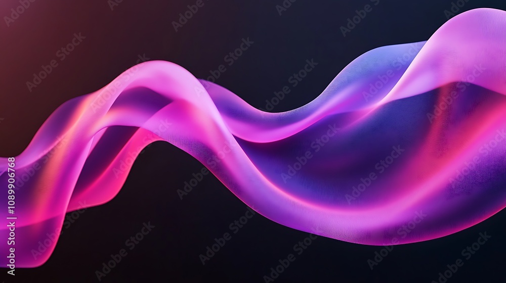 Fototapeta premium Colorful Flowing Glass and Liquid-like Abstract Shapes in Futuristic Digital Art Renderings