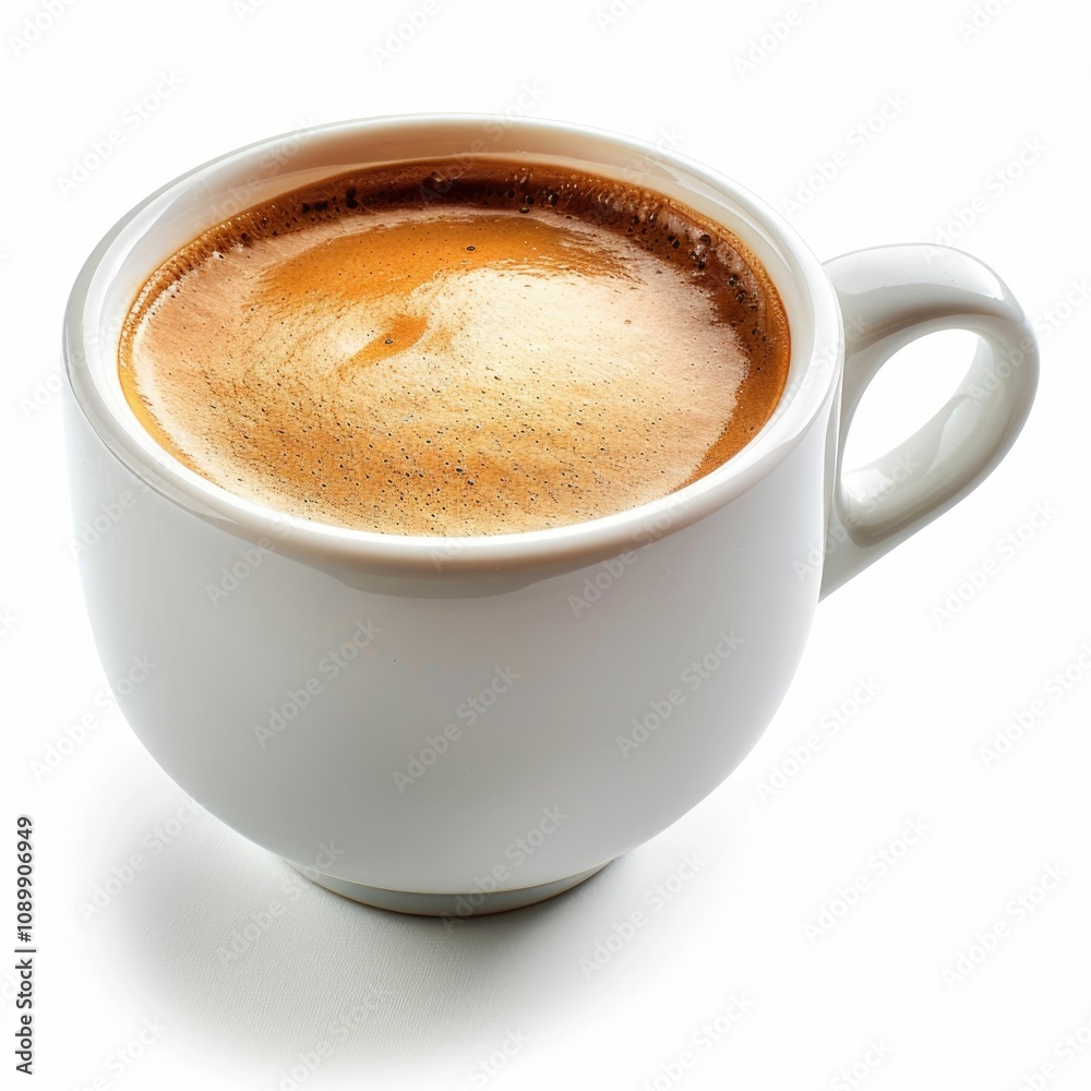Fototapeta premium White isolated cup of coffee.