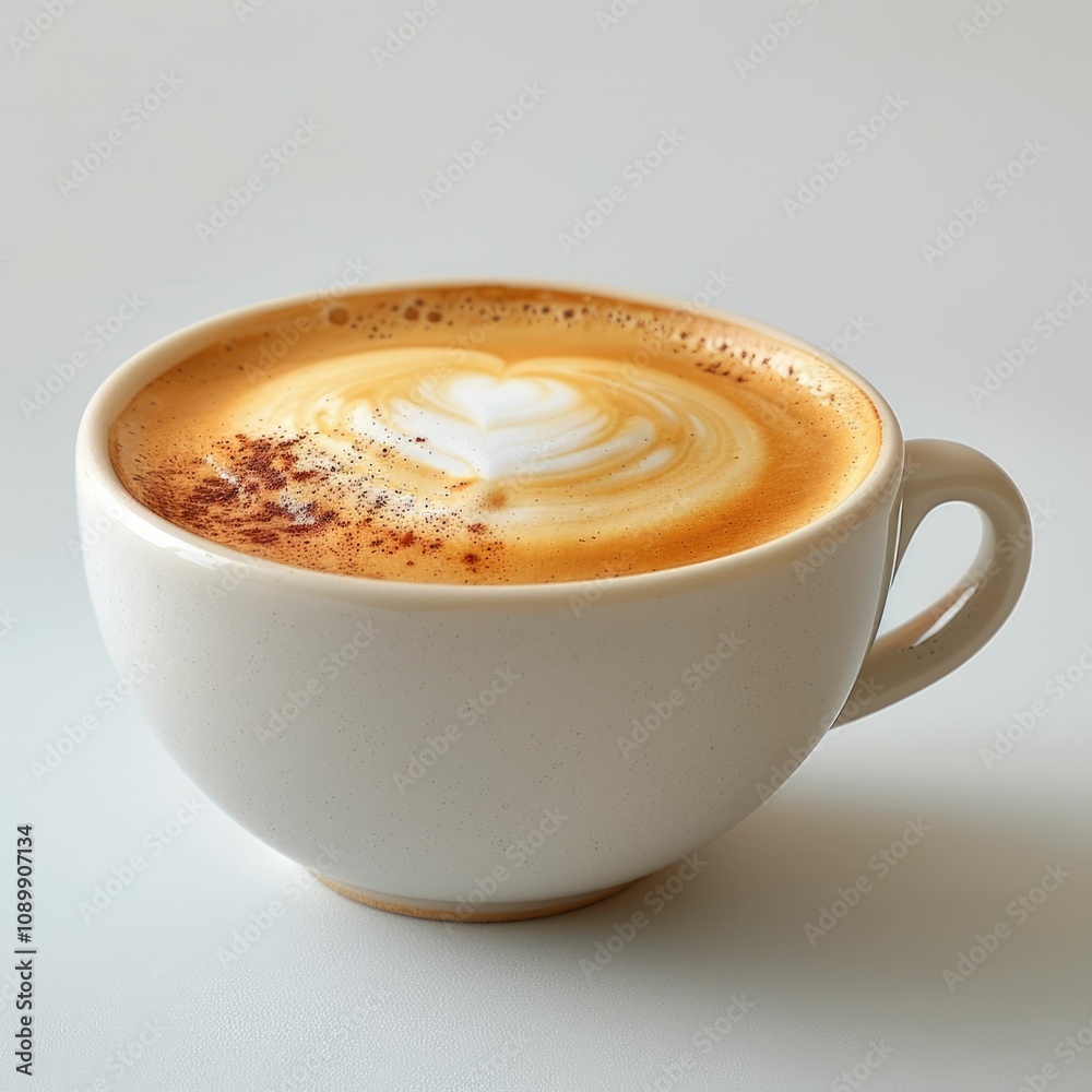 Fototapeta premium cup of cappuccino on the white background
