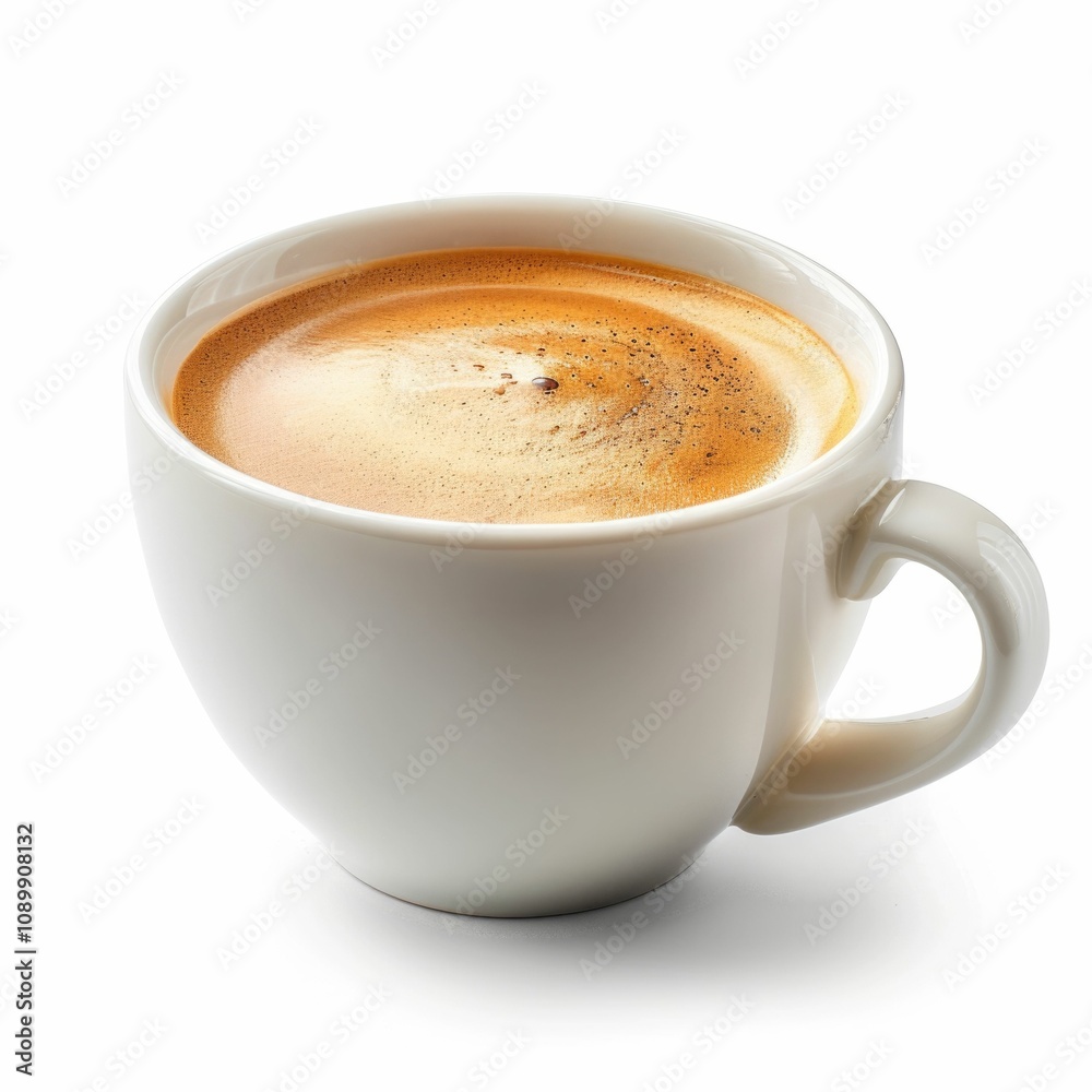 Fototapeta premium White background close up coffee cup.