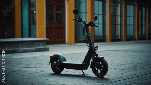 Electric scooter with a built-in GPS and navigation system, offering easy and efficient route planning for users
