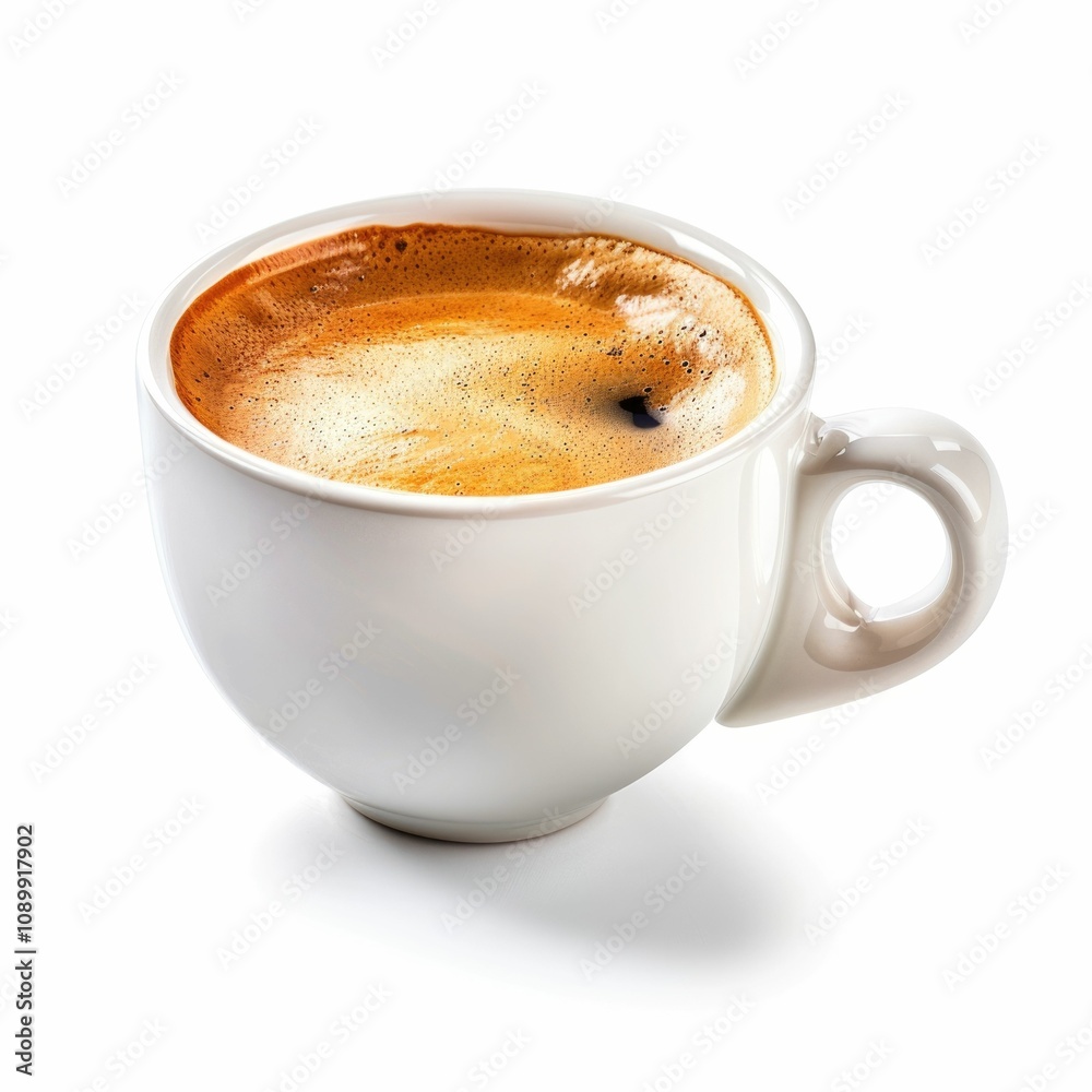 Obraz premium Hot coffee espresso in a cup