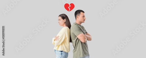 Offended young couple after...