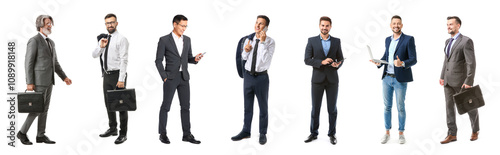 Set of handsome businessmen...