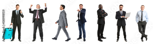 Set of handsome businessmen...