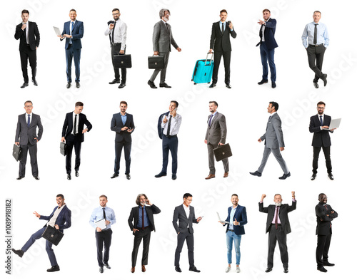 Set of handsome businessmen...