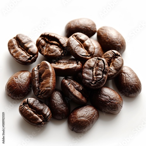 Roasted Brown coffee bean background photo