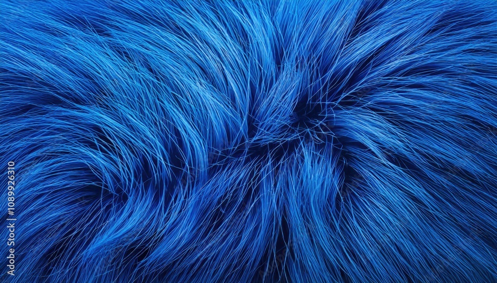 Obraz premium blue fur texture top view. blue sheepskin background. Fur pattern. Texture of blue shaggy
