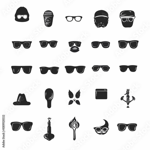 Hipster Style Design Icon Set | Vector Graphic photo