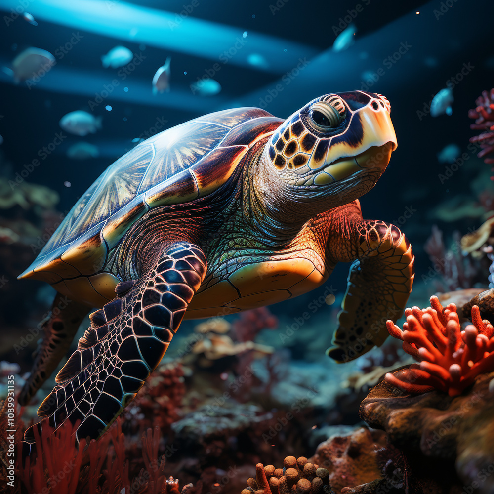 Obraz premium The World of Turtles and Wildlife