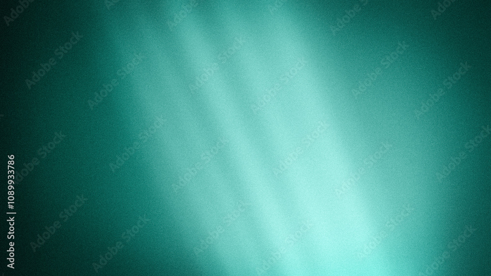 Obraz premium Bright teal gradient background with soft light streaks and a fine grainy texture, blending vibrant hues for a refreshing and dynamic design