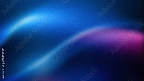 Vivid abstract gradient with smooth transitions of deep blue and purple hues, accented by grainy texture and flowing wave patterns for dynamic backdrops
