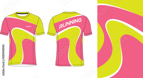 modern look running and sport jersey design mockup, editable vector illustration for custom sublimation