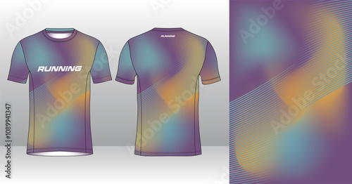 modern look running and sport jersey design mockup, editable vector illustration for custom sublimation