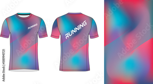 modern look running and sport jersey design mockup, editable vector illustration for custom sublimation