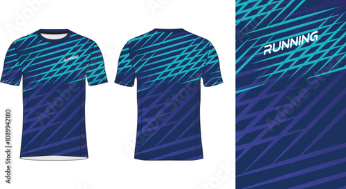 modern look running and sport jersey design mockup, editable vector illustration for custom sublimation