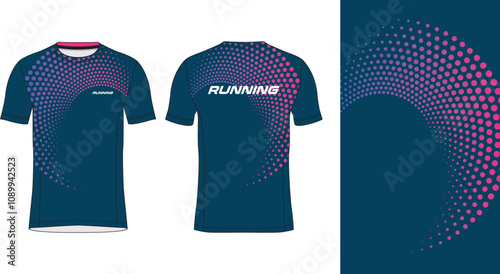 modern look running and sport jersey design mockup, editable vector illustration for custom sublimation