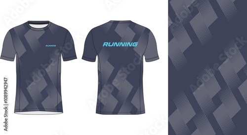 modern look running and sport jersey design mockup, editable vector illustration for custom sublimation