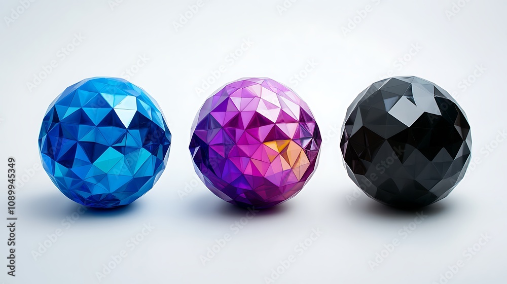 Fototapeta premium Colorful Flowing Glass and Liquid-like Abstract Shapes in Futuristic Digital Art Renderings