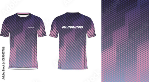 modern look running and sport jersey design mockup, editable vector illustration for custom sublimation