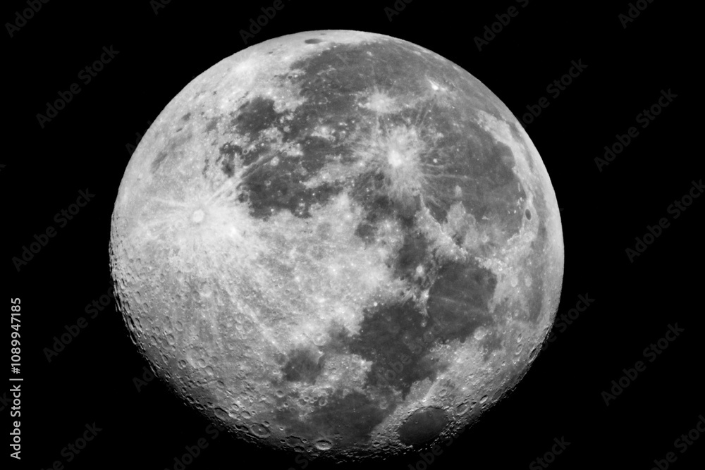 Naklejka premium full moon over black