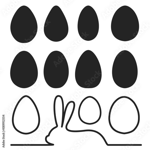 Easter eggs,egg shape variants